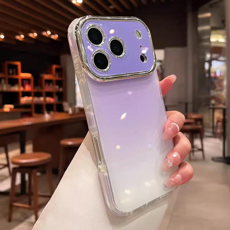 Совместимый с Apple iPhone 17 Pro Max Защитный чехол-градиент с блестками iPhone 16 Большое окно 15 Гелевый чехол