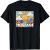 Винтажная футболка в стиле ретро с графикой штата Монтана, горы, природа