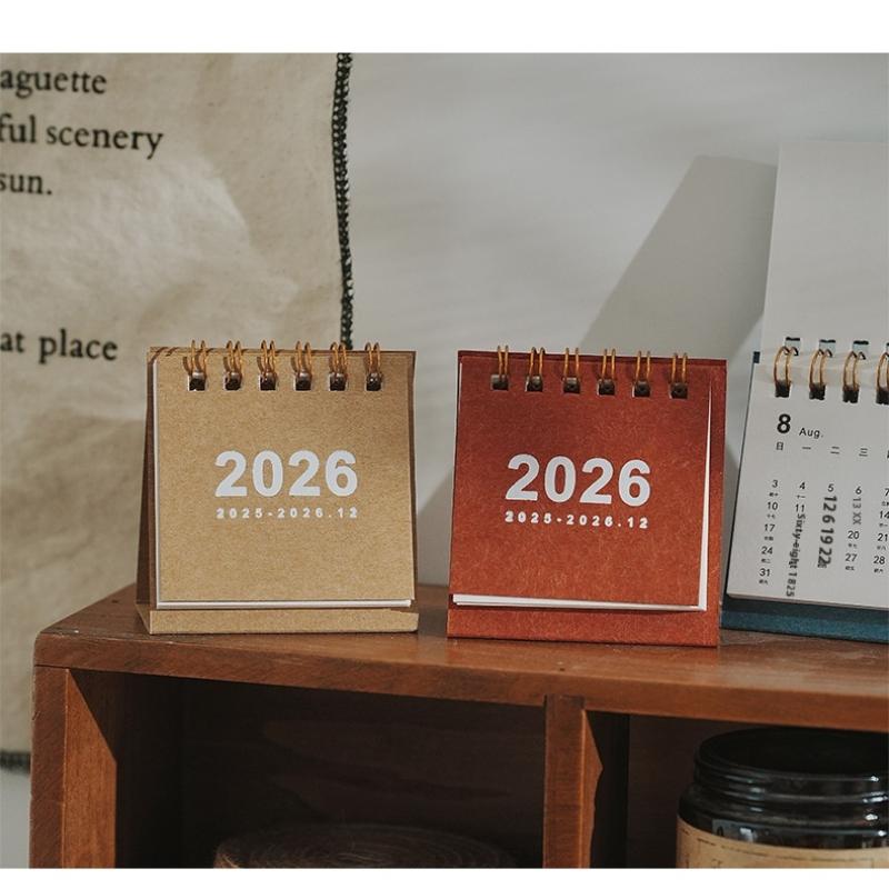 Mini Desk Calendar 2026 Small Standing Flip Weekly Calendar Creative Coil Calendar Planner For Daily Schedule Planning