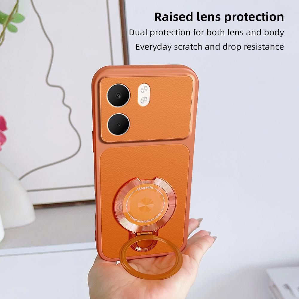 Чехол для Oppo A5x Чехол для Oppo A6x Чехол для Oppo A6 Чехол для Oppo A6t Pro Чехол из кожи для Oppo A6t Магнитный держатель Подставка Чехол