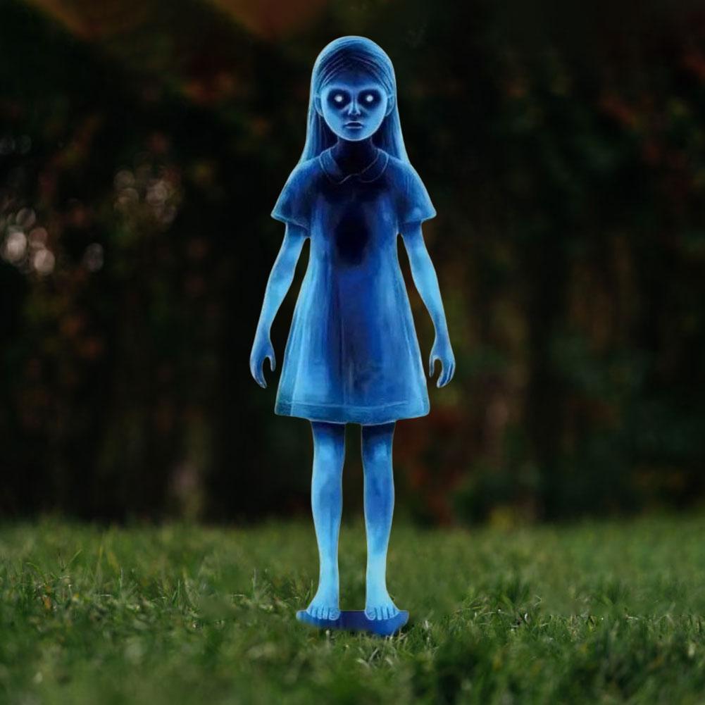 Металлические садовые знаки на Хэллоуин, жуткий садовый колышек-призрак, колышек для Хэллоуина, жуткий знак-призрак для двора, патио, сада и вечеринки