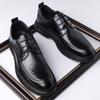 Autumn Fashion Shoes for Men Leather Casual Shoes Business Leisure Dress Shoes Street Lace-up Loafers