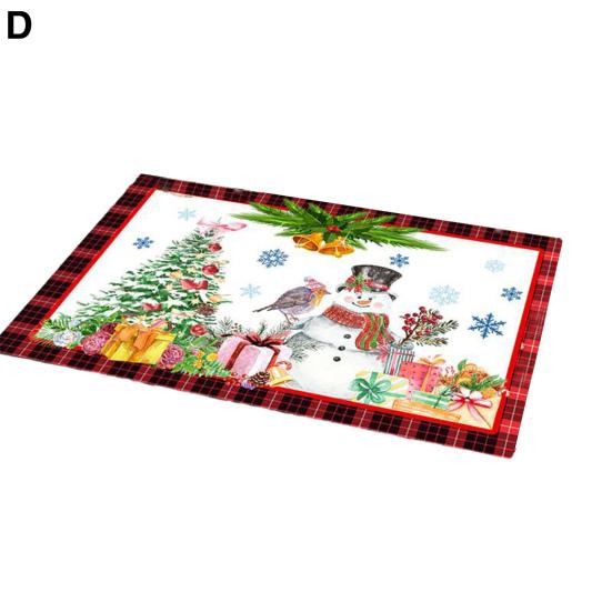 Рождественский ковер с красочным принтом, противоскользящий, декоративный, моющийся, износостойкий, новогодний, праздничный, дверной коврик, входной коврик, домашний декор, коврик для дома и улицы