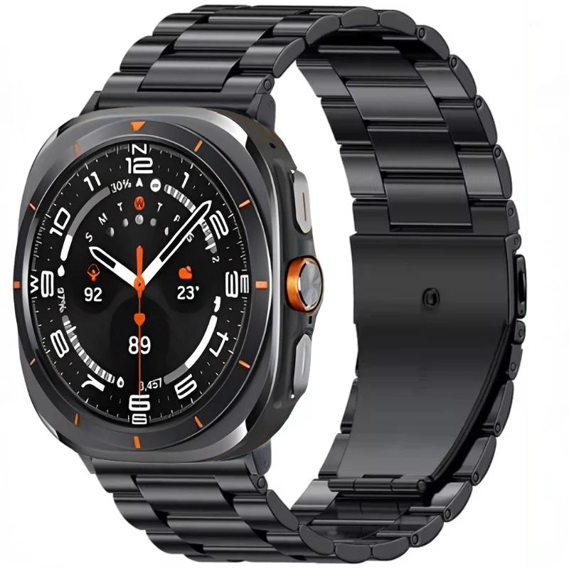 Металлический ремешок для умных часов Samsung Galaxy Watch Ultra 47 мм Браслет из нержавеющей стали для Galaxy Watch Ultra 47 мм Ремешок для часов