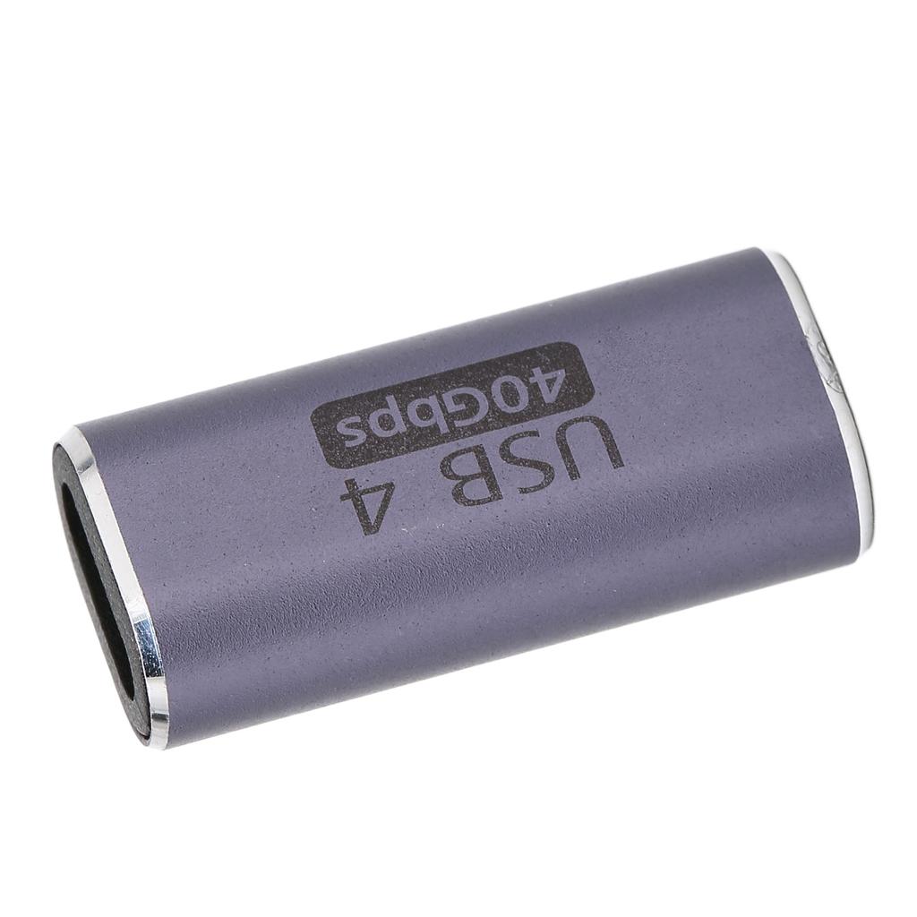 Адаптер-удлинитель Type C (мама-мама) из алюминиевого сплава, 40 Гбит/с, 100 Вт, для планшета, мобильного телефона, прямой