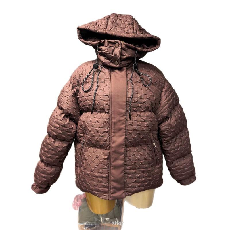 Unisex Thick Loose Padded Hooded Winter Coat Solid Color Street Style Warm Cotton Jacket Youth