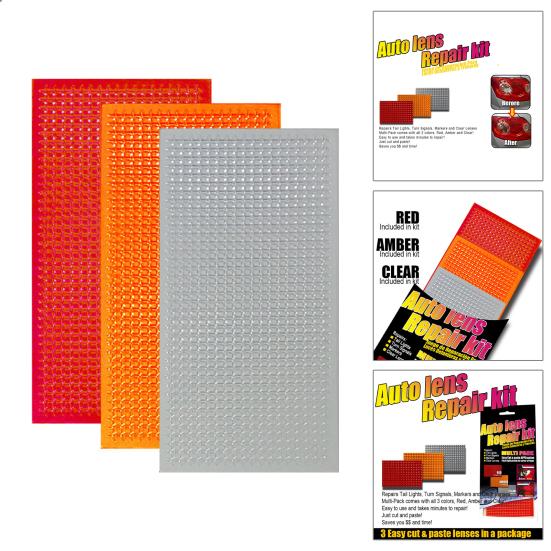 3Pcs Tail Light Repair Patch Soft Touch PVC Self-adhesive Convenient Tail-lamp Repair