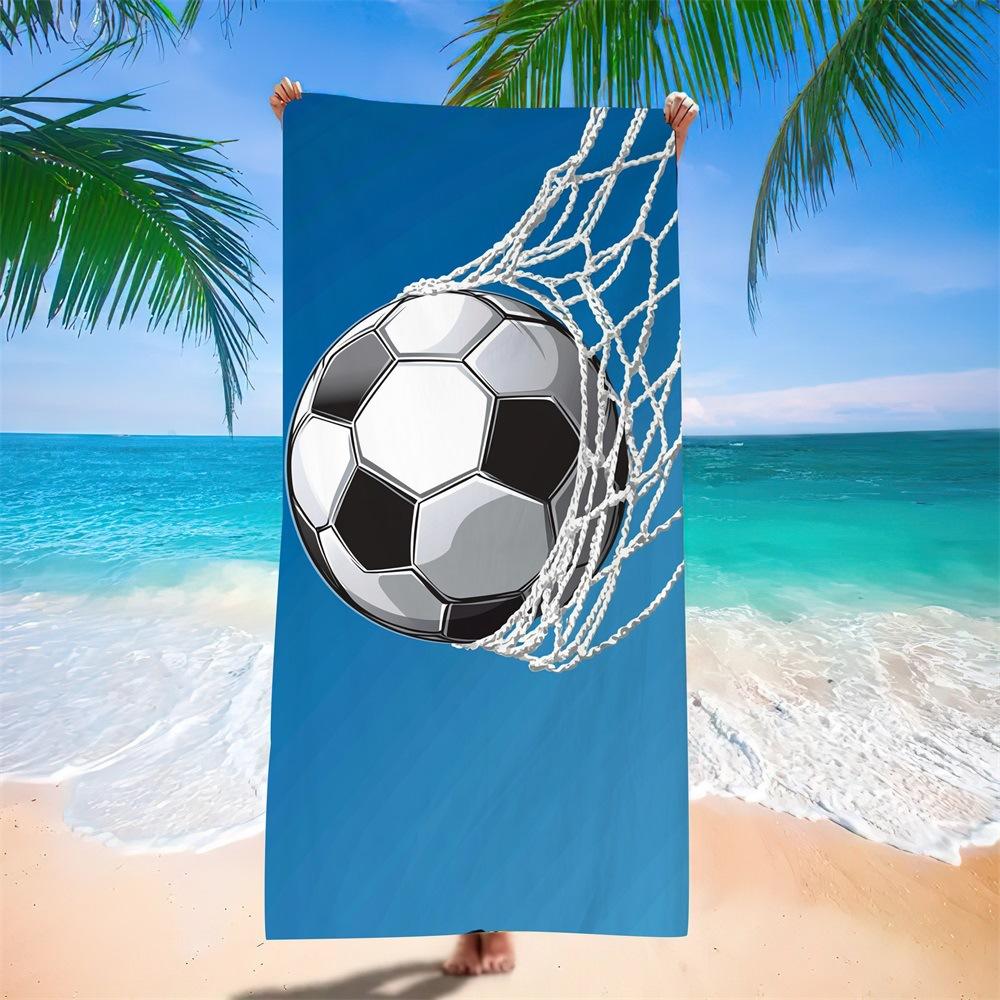 Water-Absorbing Portable Adult Football Beach Towel European, American And South American Bath Towel Digital Printing Factory