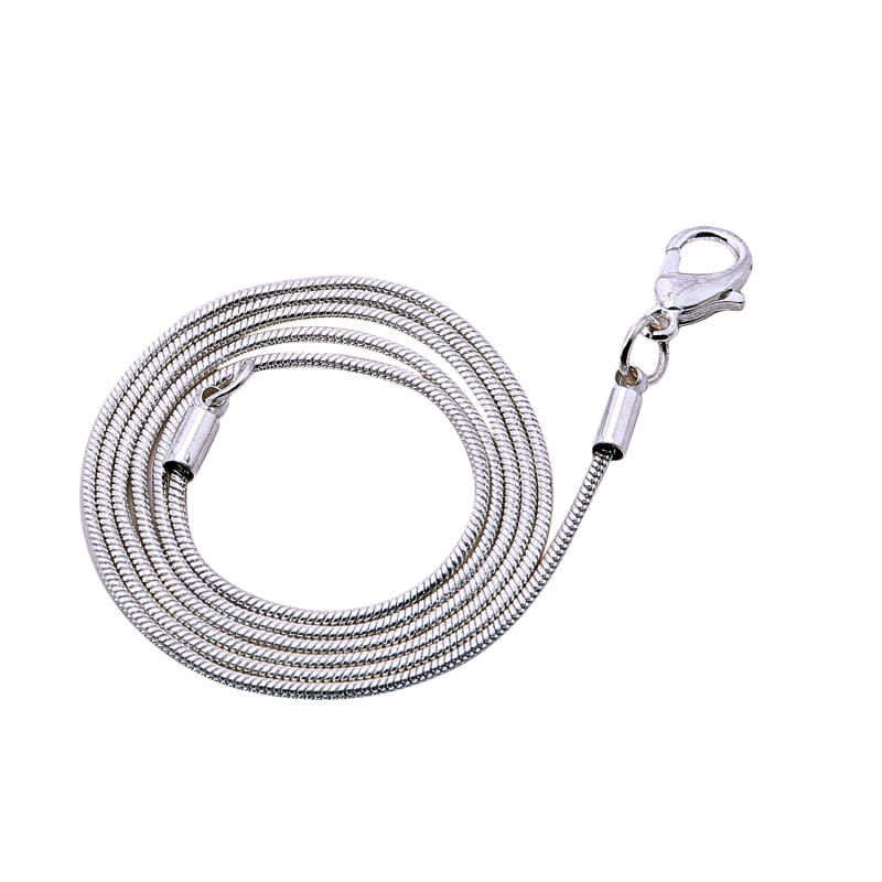 European Style Fashion Unisex Round Snake Chain Long Necklace Chains Exquisite Elegant Women All-Match Jewelry