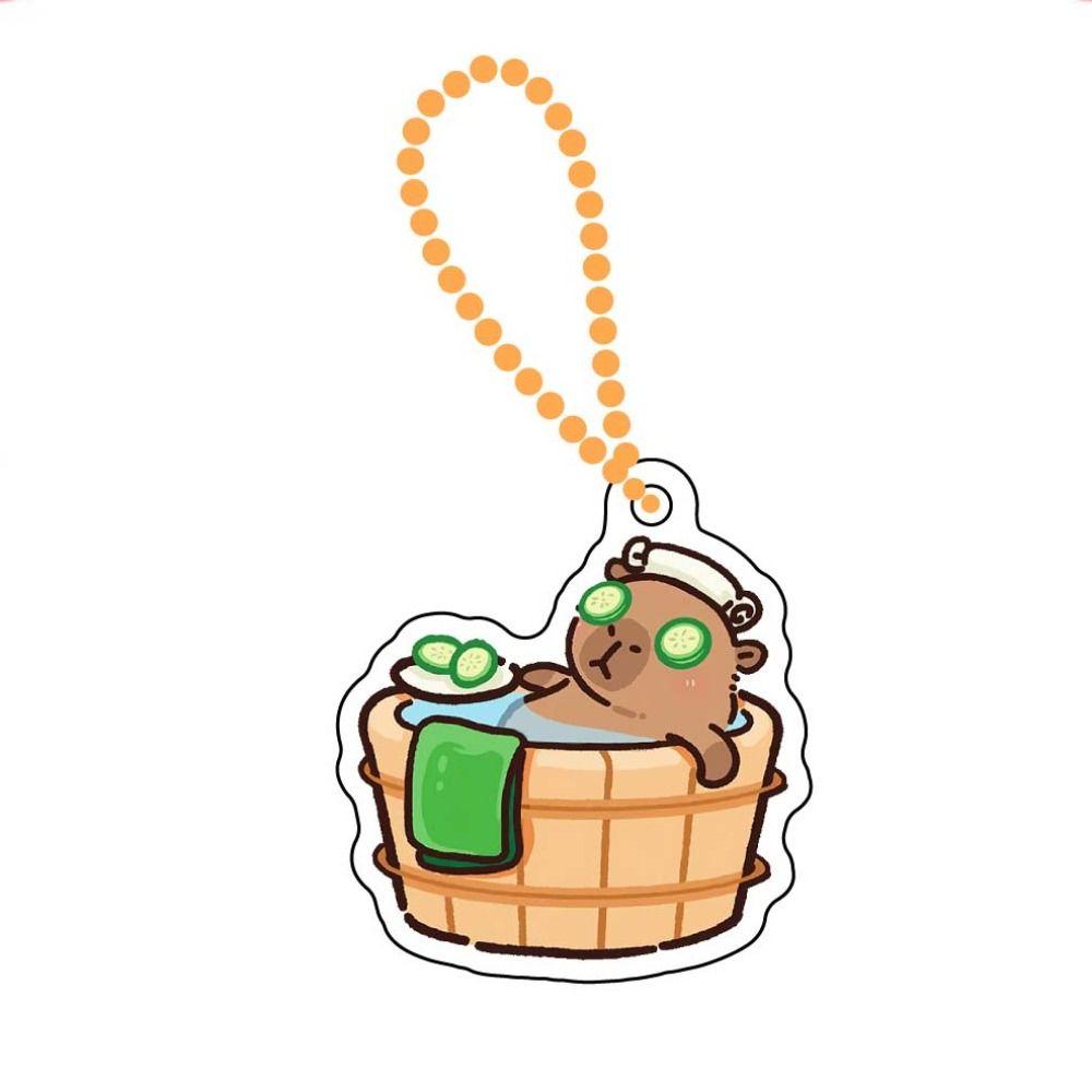 Acrylic Capybara Acrylic Keychain Creative Kapibara Pendant Capibara Bag Hanging  Bag Hanging