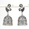 Серьги из серебра с натуральным индийским драгоценным камнем Jhumki Trial Bali 2,29 дюйма r0c16