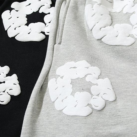 Летние мужские шорты с цветочным принтом на шнурке с эластичной резинкой на талии, свободные карманы, плиссированные шорты для отдыха, пляжного спорта, повседневная домашняя одежда, короткие брюки