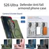 Прочный ударопрочный бронированный чехол Defender для Samsung S26 Ultra 25 Edge 24 Plus A07 Магнитный держатель Ott-Box Защита от падений