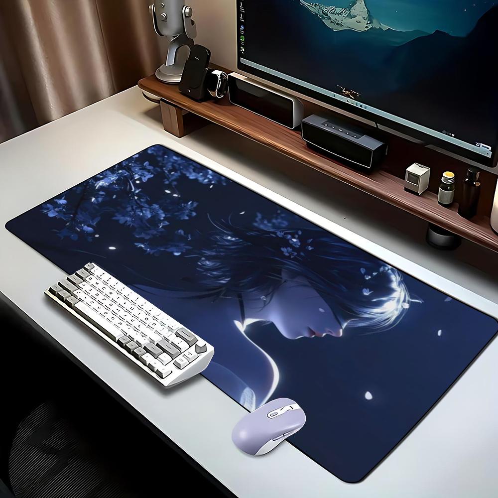 XXL Large Anime Girl Mousepad Cool Manga Character Mousepads Keyboard Mat Deskpad Non-Slip Rubber Mouse Mat For Pc Game Gamer