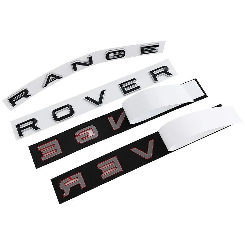 New 3d ABS Logo Range Rover Letters Car Front Hood Badge Trunk Sticker For Range Rover L322 L320 Dicsovery Sport Velar Evoque