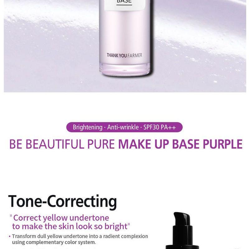 THANK YOU FARMER Be Beautiful Pure База под макияж SPF30 PA++ 40 мл (фиолетовый)