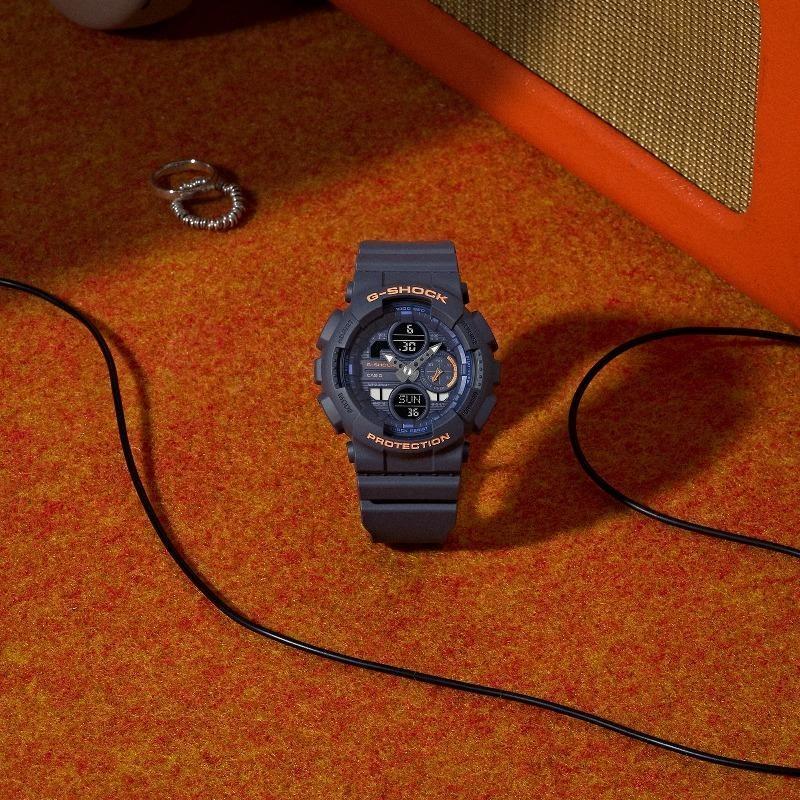 Casio Мужские кварцевые часы с цифровым дисплеем, водонепроницаемые до 200 м, ударопрочные, из смолы GMA-S140-2A2