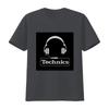 Technics Headphone Logo Tshirt Summer Casual Cotton Tee Oversized Streetwear Tops Vintage Graphic Print Unisex Unisex Unisex