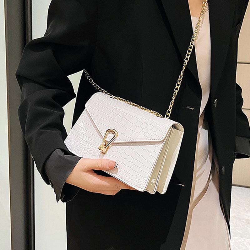 Yogodlns Luxury Flap Shoulder Bag For Women PU Leather Underarm Bag Fashion Small Square Crossbody Bags Purse Totes