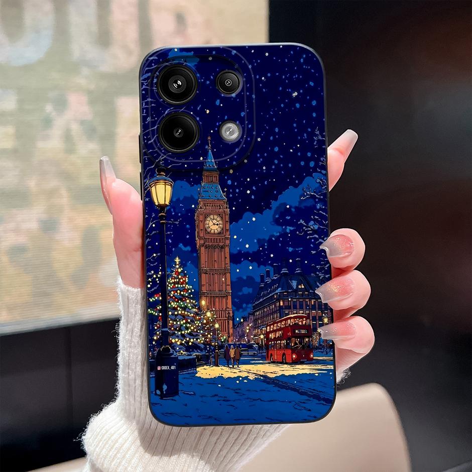 Чехол Для Redmi Note13 13Pro 13 Pro+ Масляная Живопись Цветок Защита от Падения Минималистичный Защитный Для Xiaomi Redmi Note 13 Pro Plus Funda
