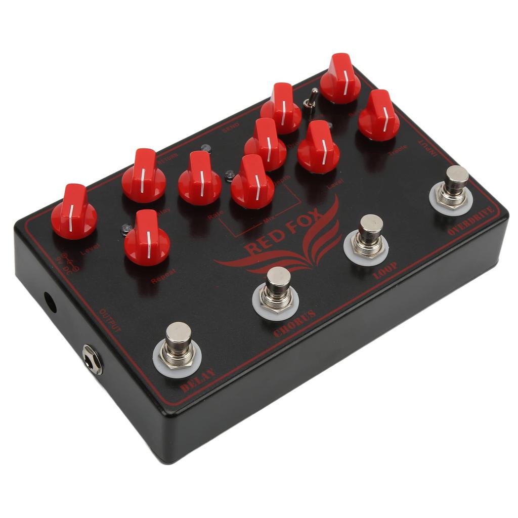 Synthesizer Guitar Pedal Delay Chorus Loop Overdrive Accessory Multi-Effects 4-in-1