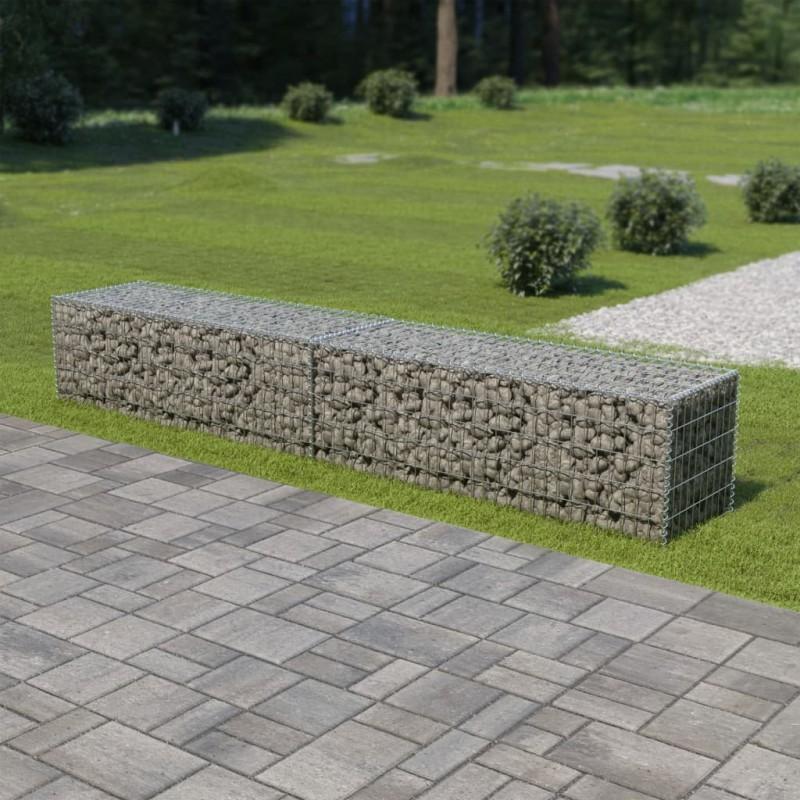Day and Night - Day and Night Gabion Wall with Galvanized Steel Covers 300x50x50 Cm