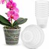 10 шт. горшков для орхидей, прозрачные пластиковые, с дренажными отверстиями, контейнер для растения Фаленопсис