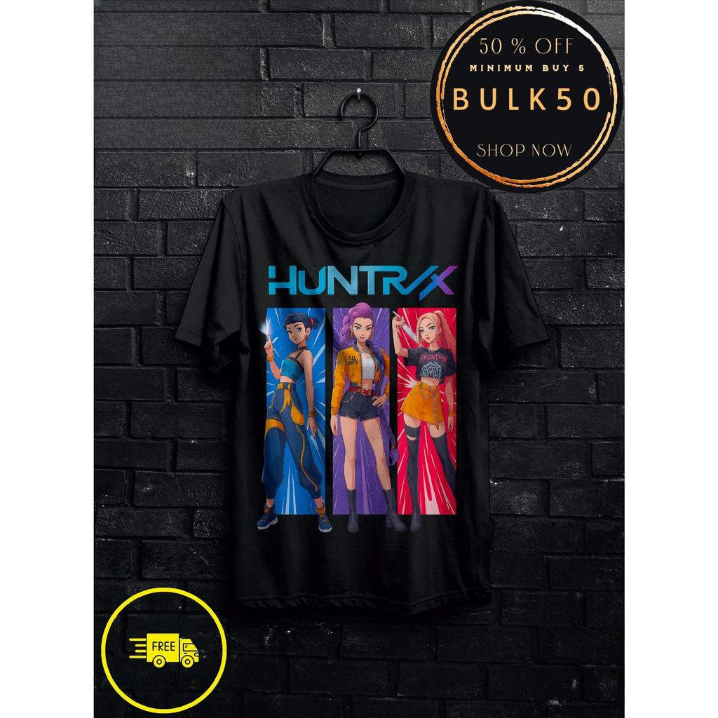 Аниме K-Pop Футболка Охотники на демонов Харадзюку Круглый вырез Повседневная рубашка Подарок