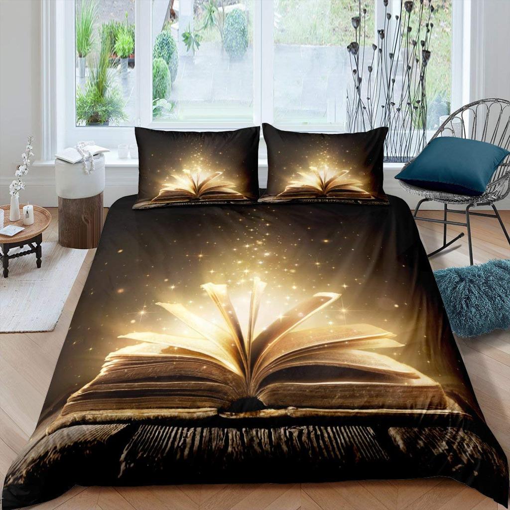 Подарочный комплект пододеяльников для любителей книг, комплект постельного белья для читателей и любителей литературы, винтажный чехол для книжной полки библиотекаря