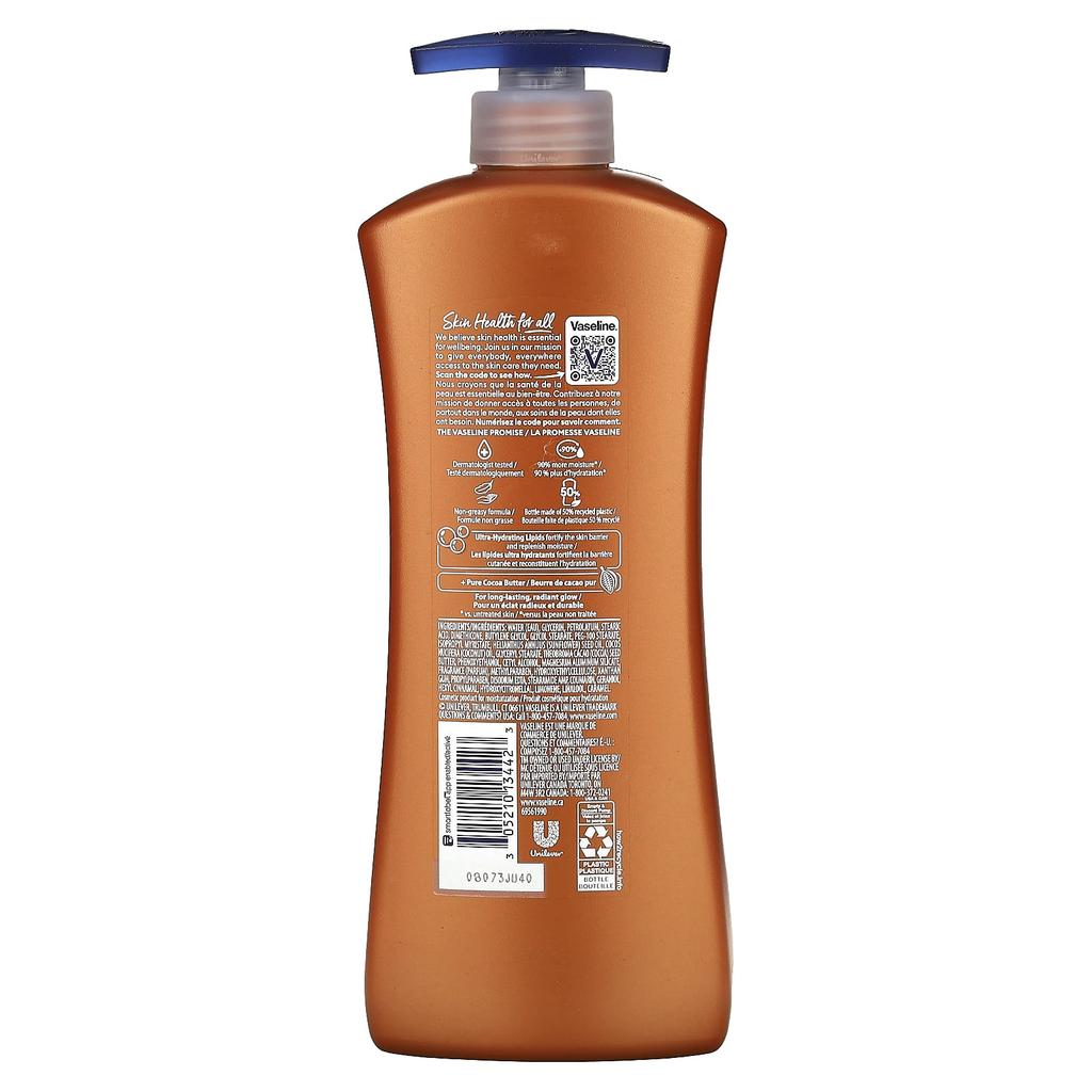 Vaseline Intensive Care Lotion, Cocoa Radiant, 20.3 Fl Oz (600 Ml)