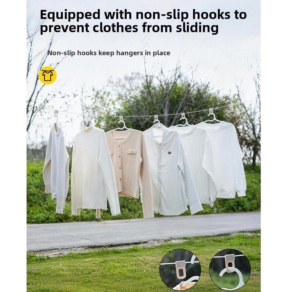 Adjustable Length Camping Clothes Line Quick Install Portable Laundry Rope Car Use