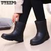 Плюс бархатные зимние сапоги, нескользящие, теплые и водонепроницаемые зимние сапоги, резиновые резиновые сапоги из ЭВА, легкие, нескользящие.