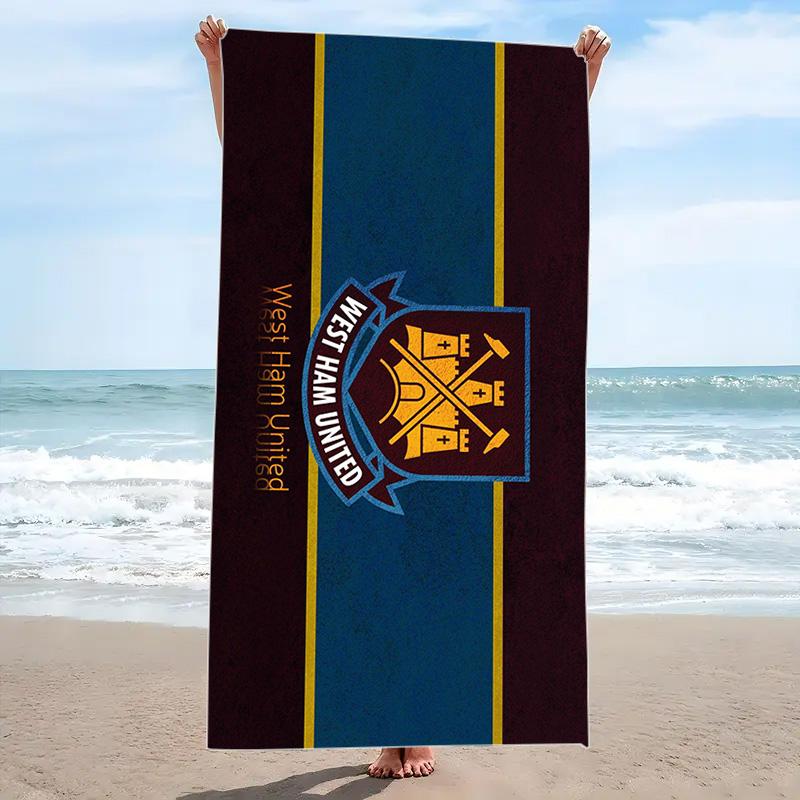 West Ham United FC Print Beach Towel, Large Soft Quick Dry Towel for Beach Camping Swimming