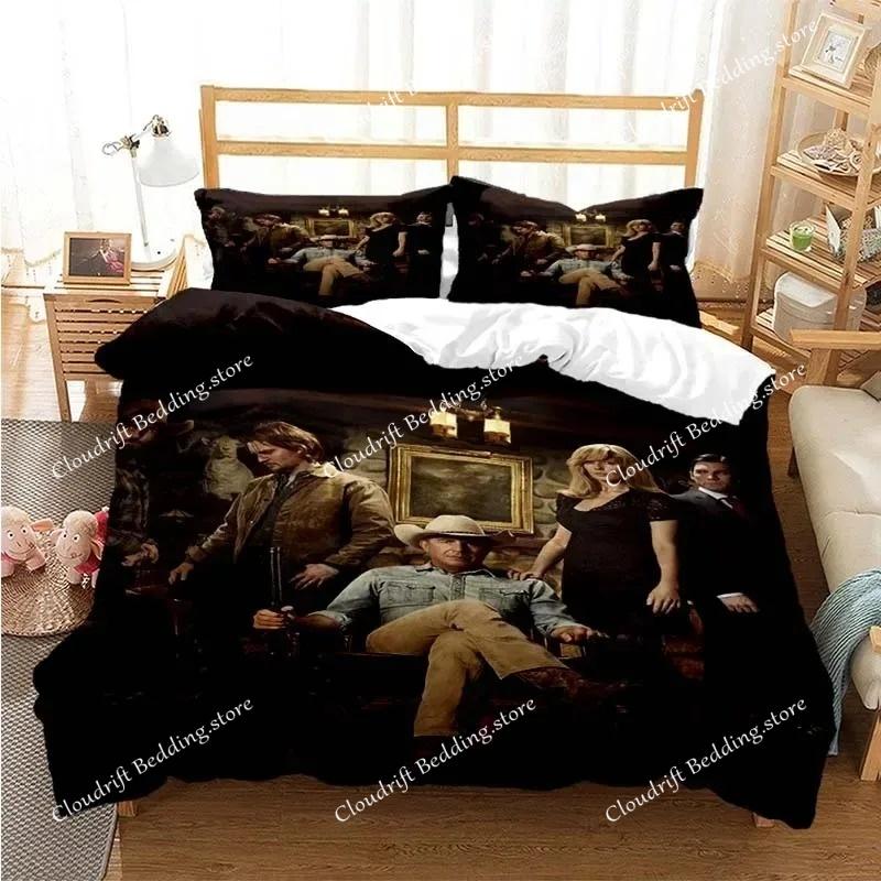 Постельное белье Yellowstone Fashion с цифровой печатью, комплект: пододеяльник, одеяло, кровать, односпальный, полуторный, двуспальный, королевский, молодежный, детский, для девочек, для мальчиков, подарок