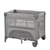 BTM Playard Crib Folding Playpen Nap Mat with Carry Bag and Mattress Baby Shower Gift Baby Items Birthday Celebration Gray