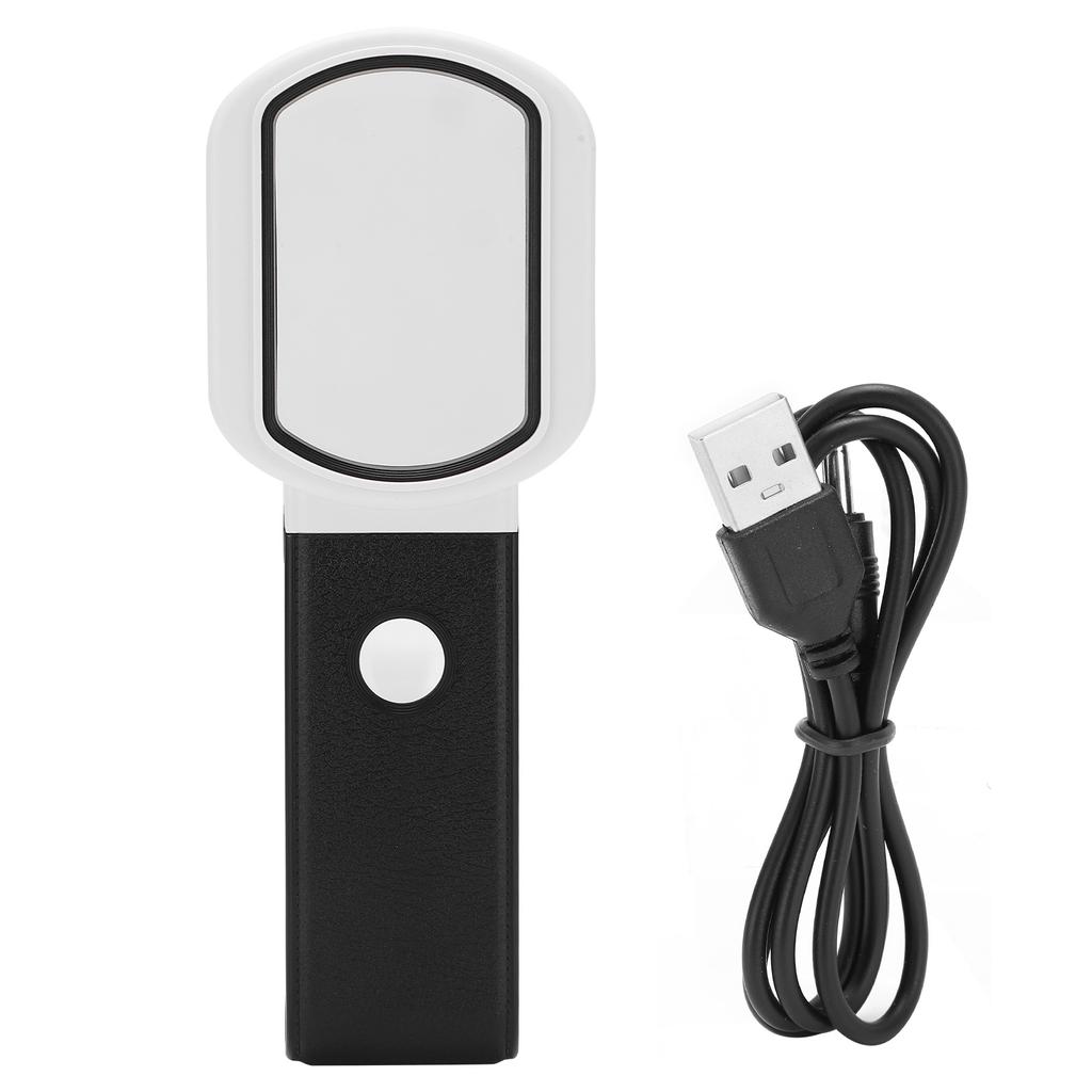 TH?7018FX Handheld Magnifying Glass with LED Light Foldable 10X  25X Magnifying Tool