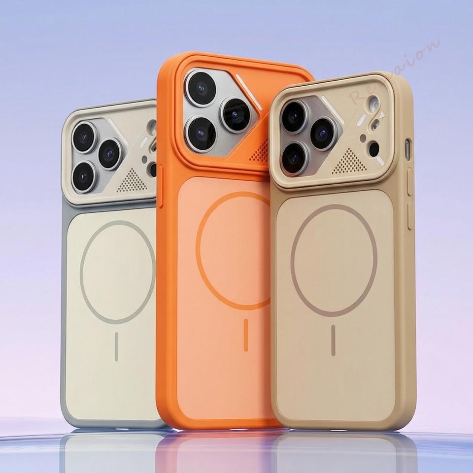 Магнитный чехол для телефона для iPhone 17 Air 11 12 13 14 15 16 17 Pro Max Magsafe Официальный ударопрочный жесткий защитный чехол