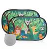2Pcs Cartoon Car SunShade PVC Side Window Adsorption SunShade Cover Rear Side Auto Window Sunvisor Mesh For Children Adults
