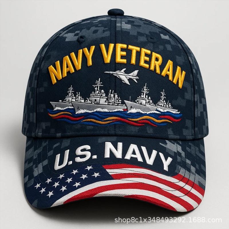 PODD digital print baseball cap, U.S. Navy anniversary hat, printed baseball cap, sun hat