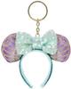 Ariel Headband Keychain Minnie Mouse Sequin Tokyo Disney Resort Exclusive Keychain