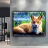 5D Diy Алмазная картина Животное Лиса Вышивка крестиком Полный Алмазная вышивка Мозаика