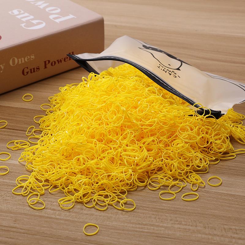 500/1000/2000 шт. Девочки Разноцветные Одноразовые Резинки Резинки для Волос Повязка на Голову Детские Резинки для Хвоста Детские Аксессуары для Волос