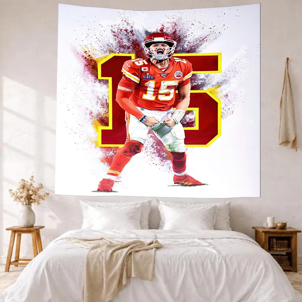 Patrick Mahomes7 Wall Decor Tapestry Art For Pet Memorial Birthdaywedding Party Backdrop Family Gift