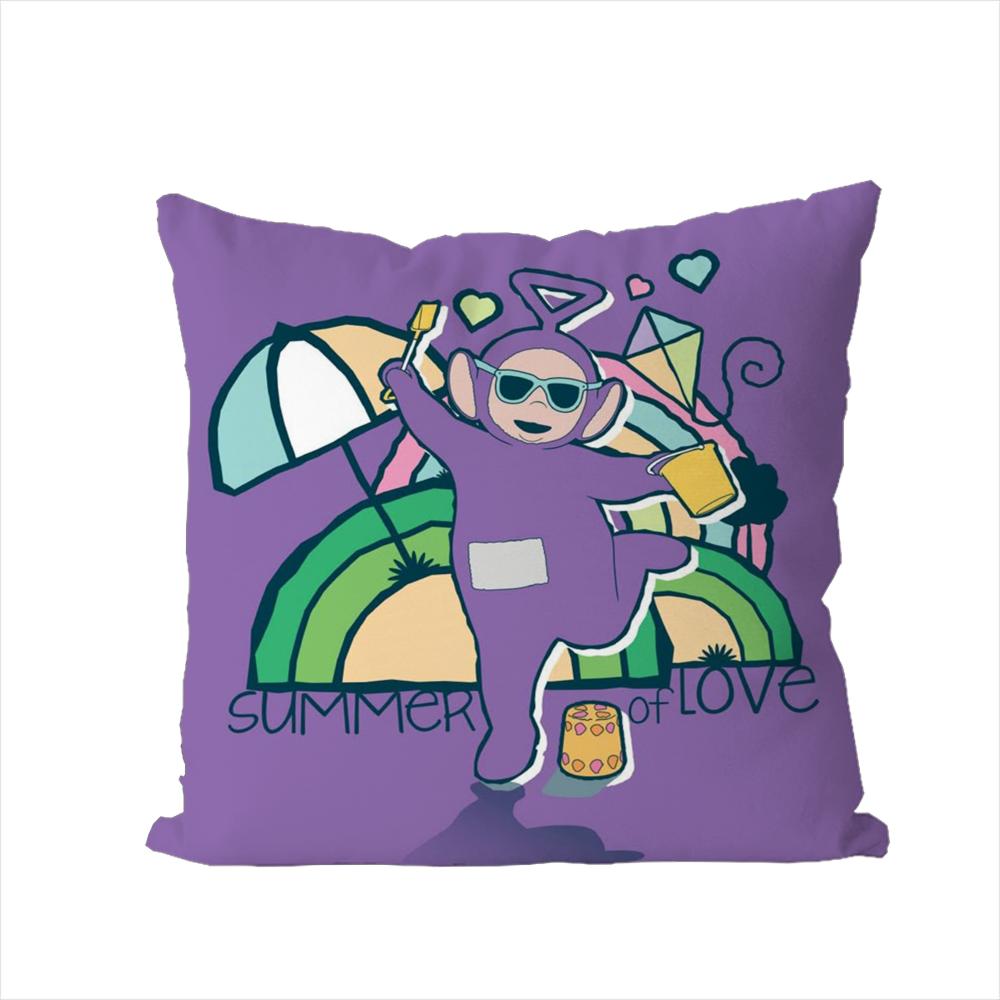 Cute TTeletubbies Pillow Case For Car Sofa Decorative Home Doublesided Print Plush Square Throw Pillow Cushion Cover