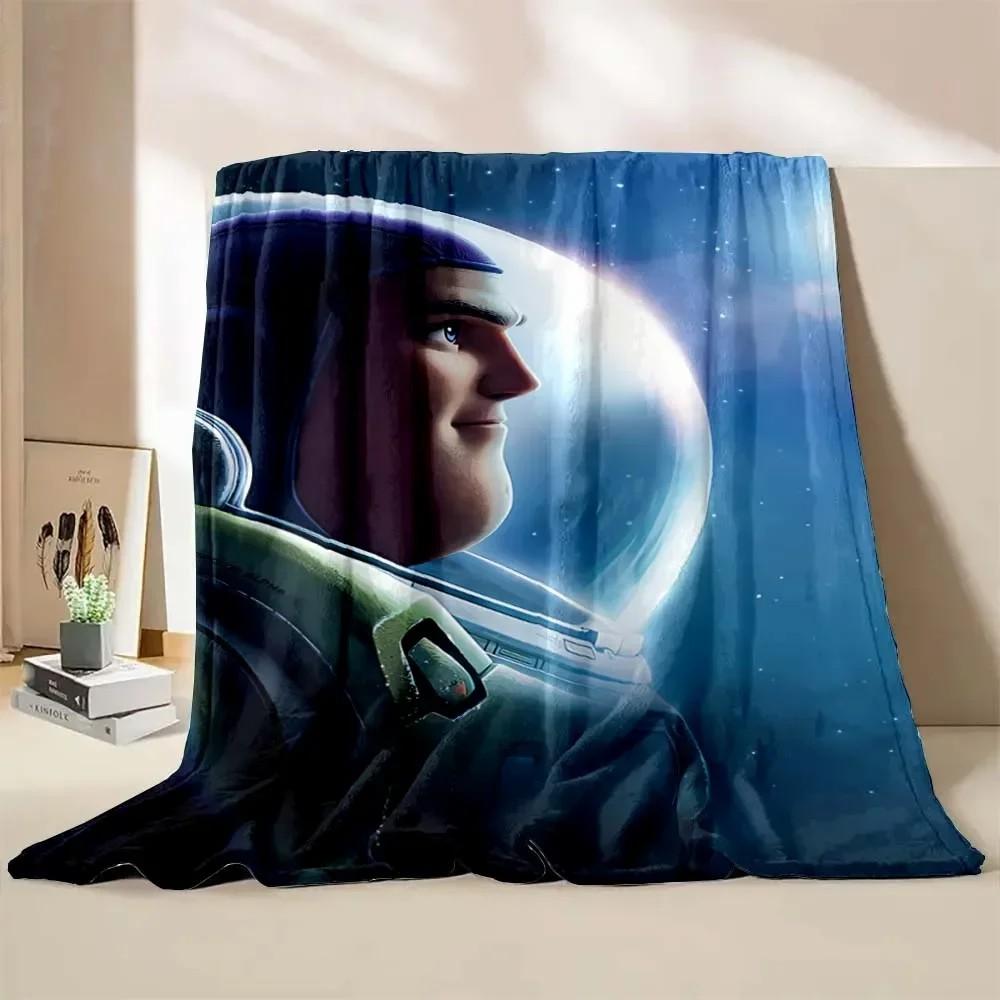 New! Super Soft Cute Toy Story Light Year Pattern Blanket Flannel for Bedroom Living Room Sofa Children Adult Blanket Great Gift