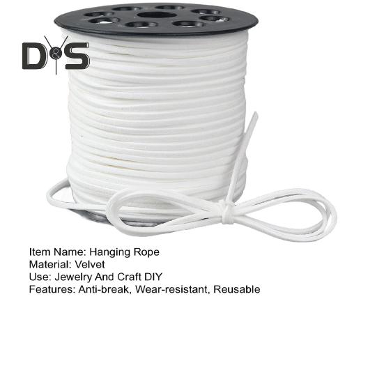 Бархатная веревка длиной 100 ярдов, шириной 3 мм, бархатный шнур для самостоятельного изготовления шнурков для обуви, изготовления ювелирных изделий, ремешка, ожерелья, браслета, плетеной веревки