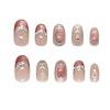 Handmade Prefabricated Nail Three-dimensional Cat's Eye Tomato Crystal Shine Diamond ins Wind Removable Nail Art Tablets 30 pieces