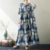 Short Sleeve Plus Size Cotton Vintage Floral New In Dresses for Women Casual Loose Long Summer Dress