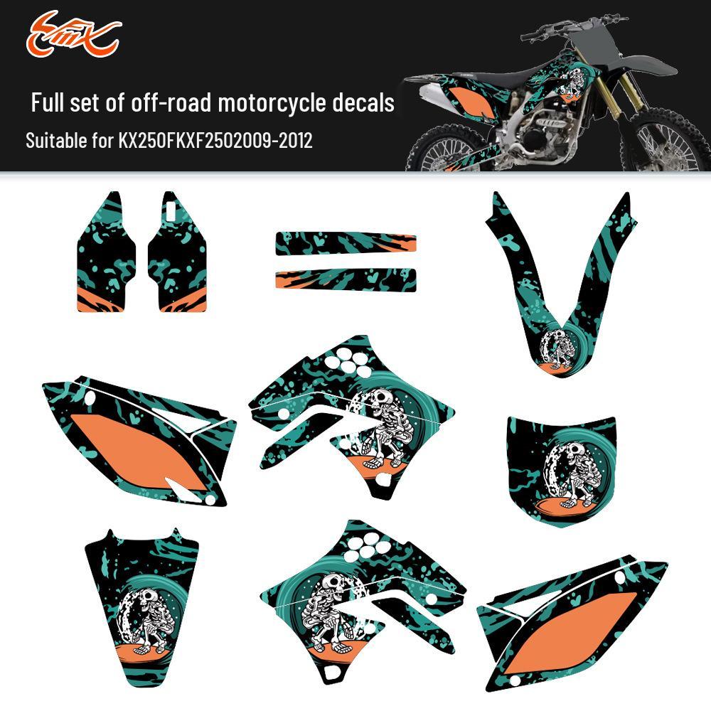 Декоративные наклейки для мотоцикла Kawasaki KX250F 2009-2012