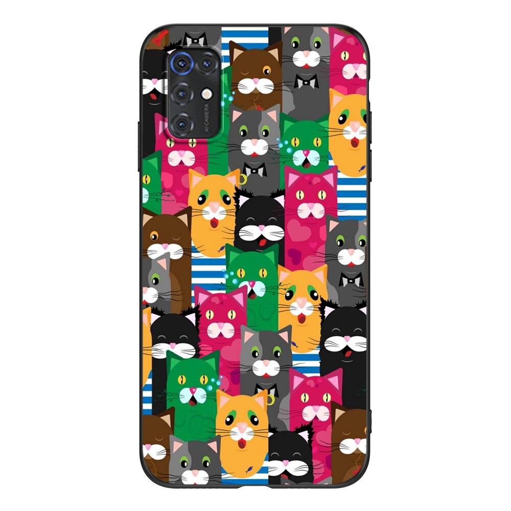 Для смартфона ZTE Blade V2020 задняя крышка черный чехол из ТПУ милый забавный